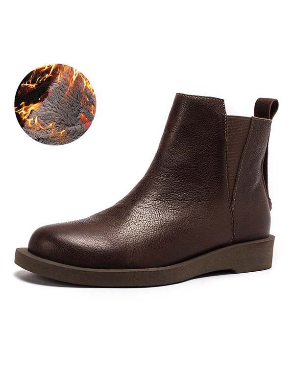 Winter-herbst-handgefertigte Retro-chelsea-stiefel Aus Leder