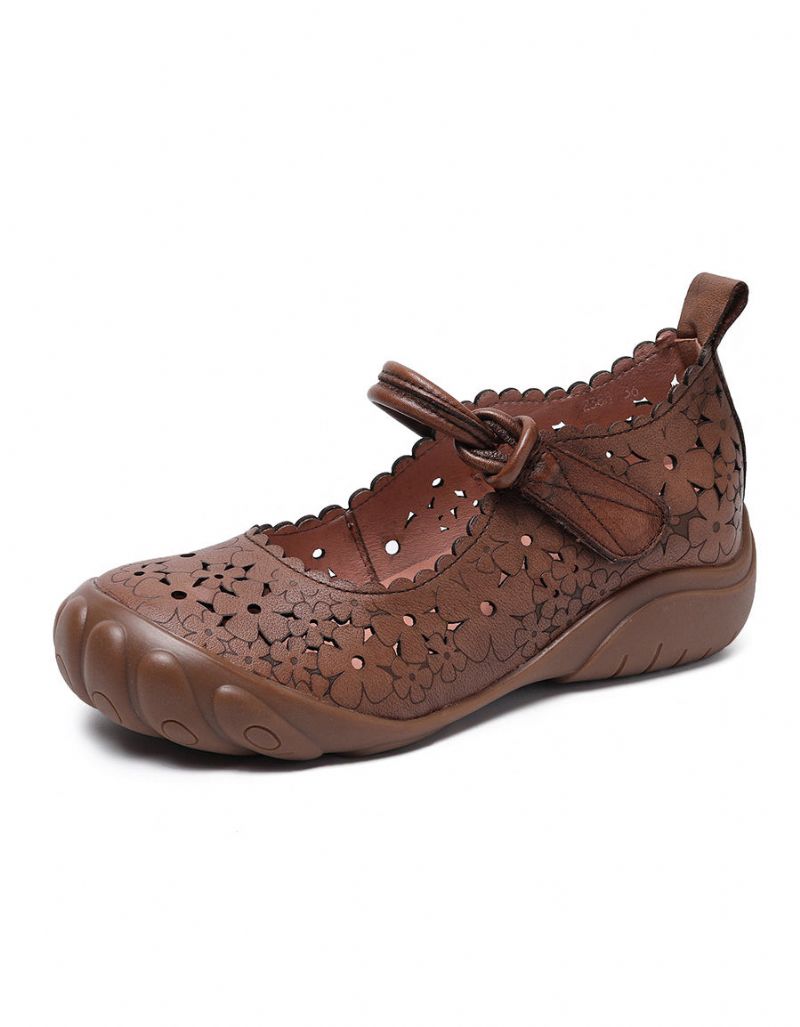 Bequeme Flache Retro-sommerschuhe Mit Rundem Kopf