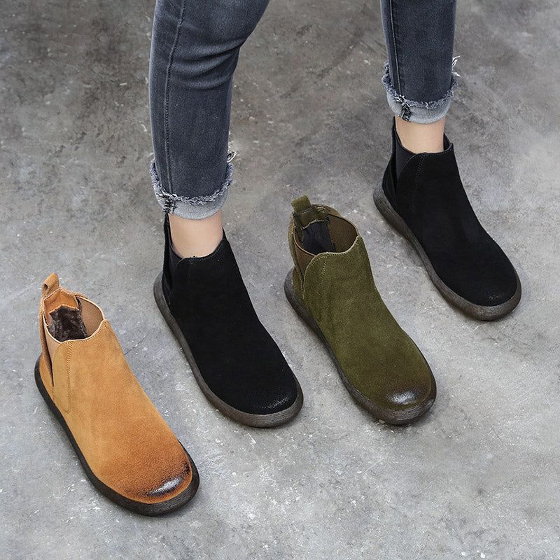 Frühling Damen Chelsea Boots Mit Weichem Boden 34-43