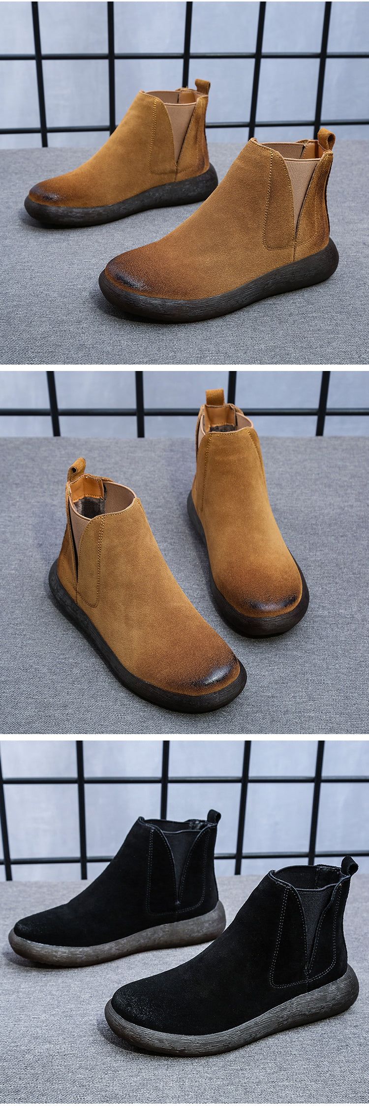 Frühling Damen Chelsea Boots Mit Weichem Boden 34-43