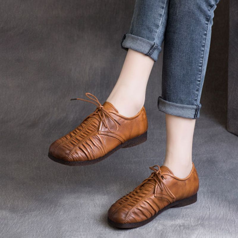 Frühling Handgefertigte Kuhsehne Untere Retro-schuhe | Geschenk Schuhe