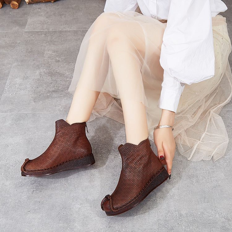 Frühlings-herbst-handgemachte Leder-retro-beiläufige Stiefel|geschenk-schuhe