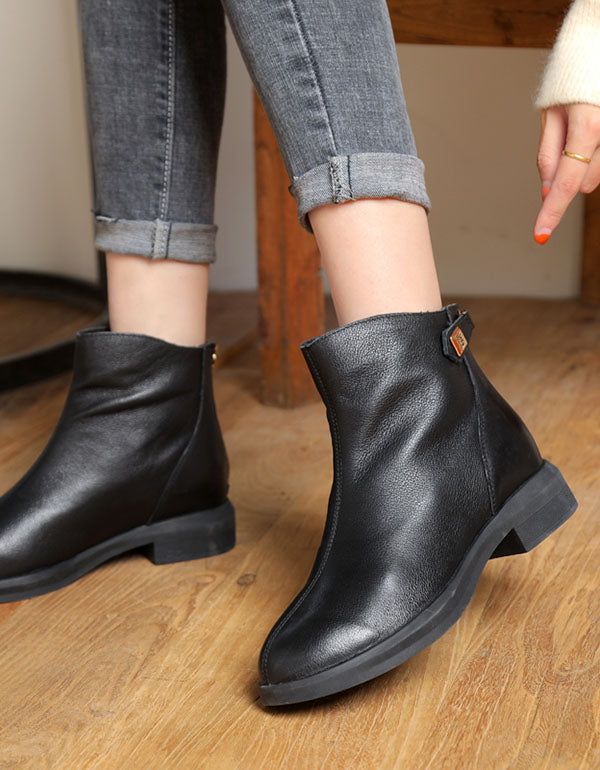 Frühlings-neue Leder-frauen-kurzstiefel Im Britischen Stil