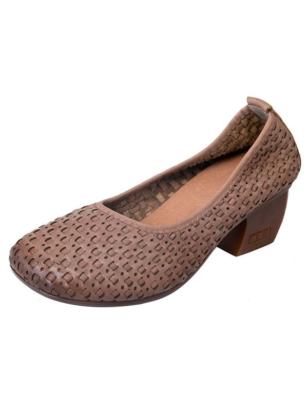 Handgemachte Chunky Pumps Aus Leder