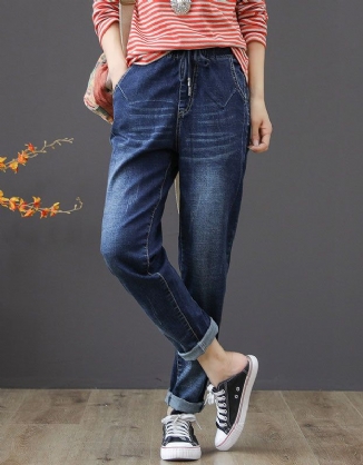 Jeanshose Mit Elastischem Bund Für Frühling Und Herbst 4xl