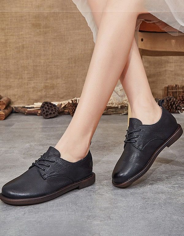 Schwarze Schnürschuhe Für Damen