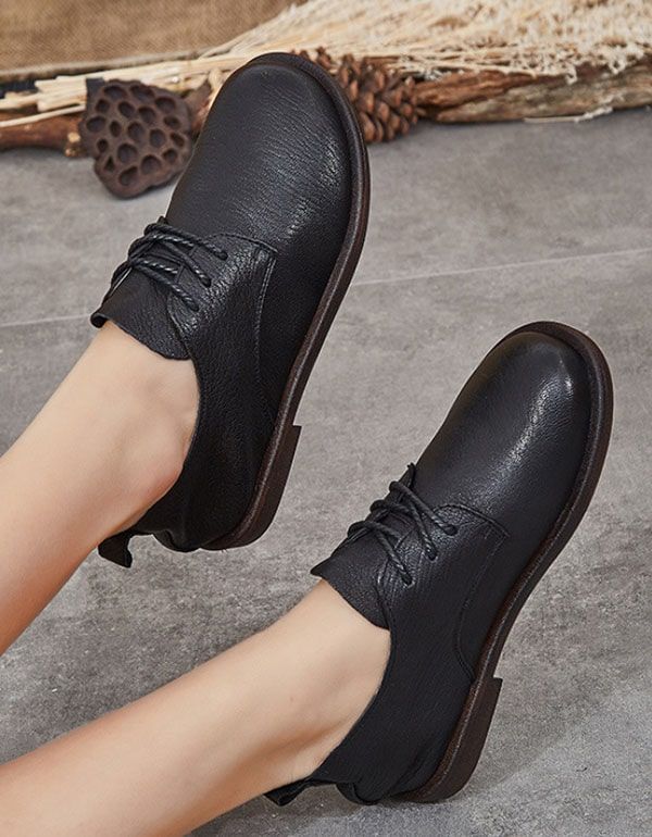 Schwarze Schnürschuhe Für Damen