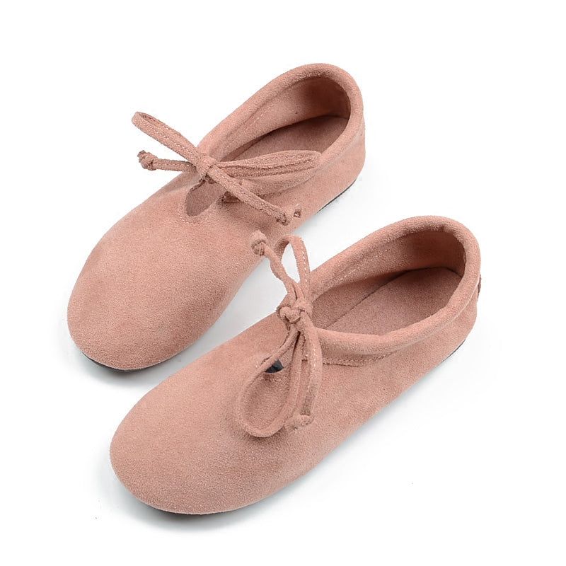 Spring Bequeme Veloursleder-flats Für Damen