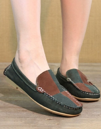 Spring Flache Handgefertigte Lederloafer