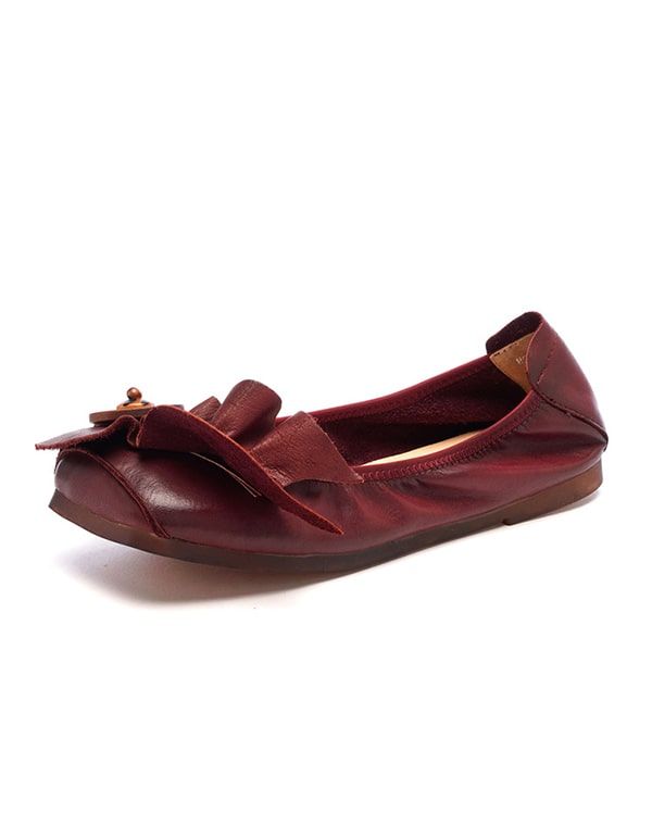 Spring Handmade Soft Leather Slip-on Flache Schuhe