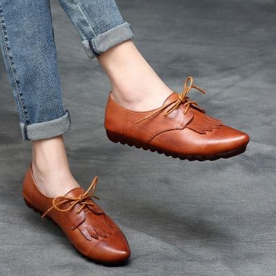 Spring Handsome Pointed Soft Flats Im Britischen Stil | Geschenkschuhe