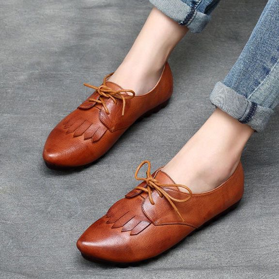 Spring Handsome Pointed Soft Flats Im Britischen Stil | Geschenkschuhe