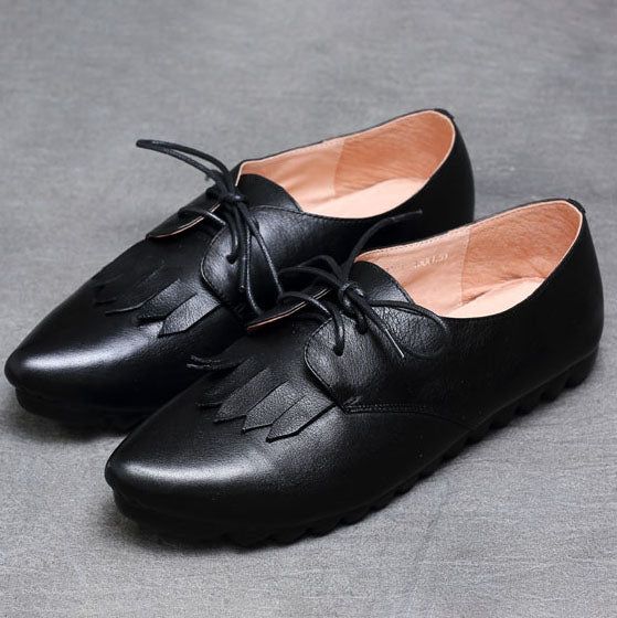 Spring Handsome Pointed Soft Flats Im Britischen Stil | Geschenkschuhe