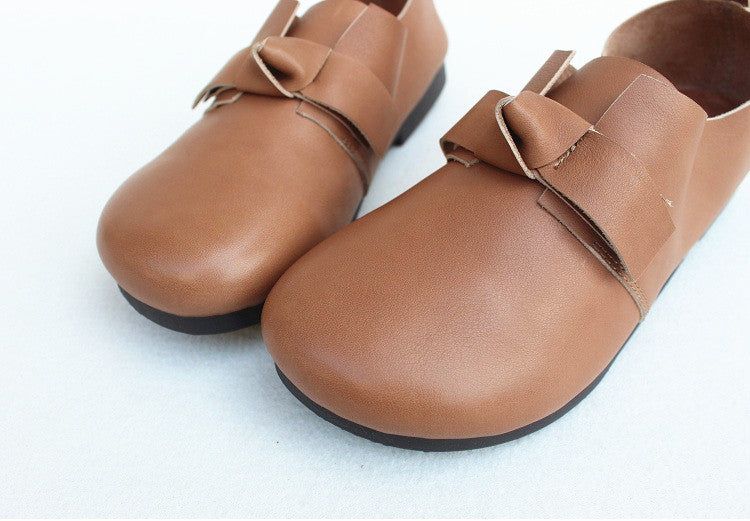 Spring Leather Bowknot Cute Ballerinas 35-41