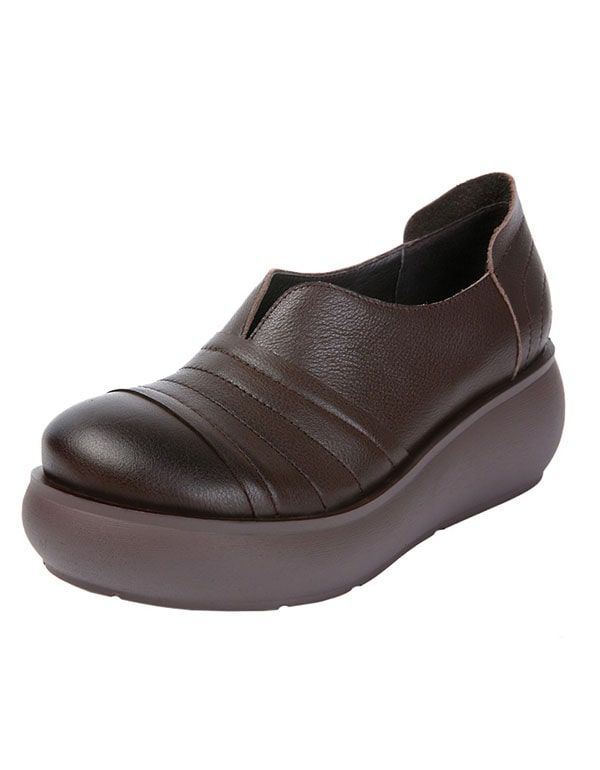 Spring Round Head Plateau Damenschuhe