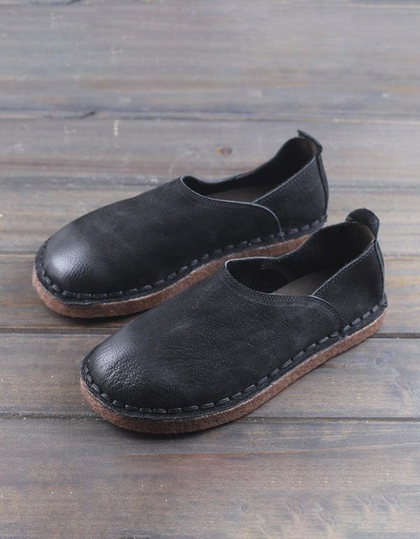 Bequeme Handgefertigte Retro-schuhe Aus Weichem Leder Für Herren