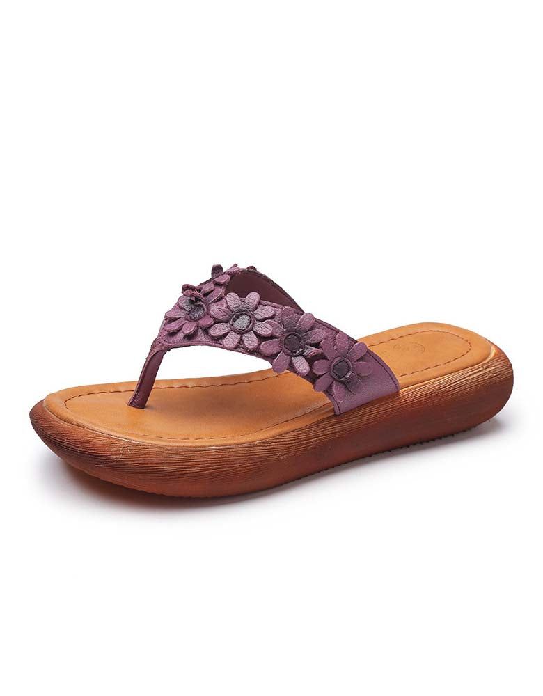 Flower Flip-flops Retro-strandhausschuhe