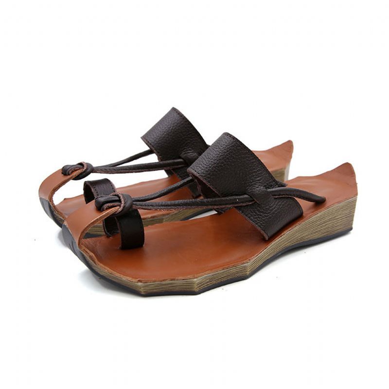 Handgefertigte Retro-sommer-zehensandalen | Geschenk Schuhe