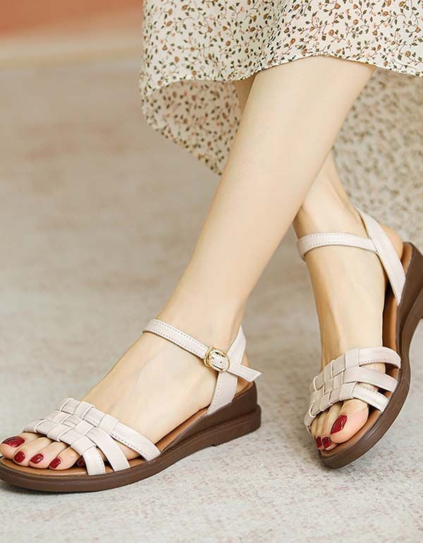 Handgemachte Vintage Gewebte Sandalen