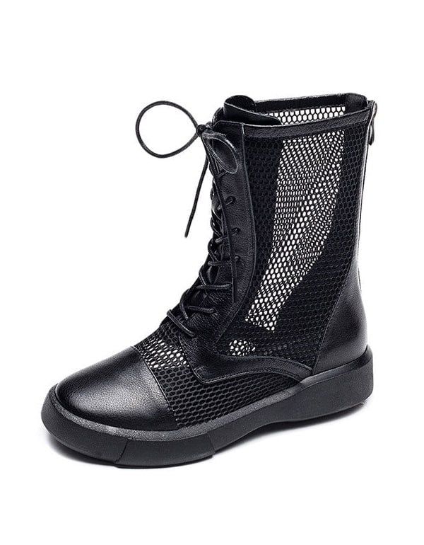 Mid-tube Retro-stiefel Aus Mesh Für Damen Für Sommer 35-42