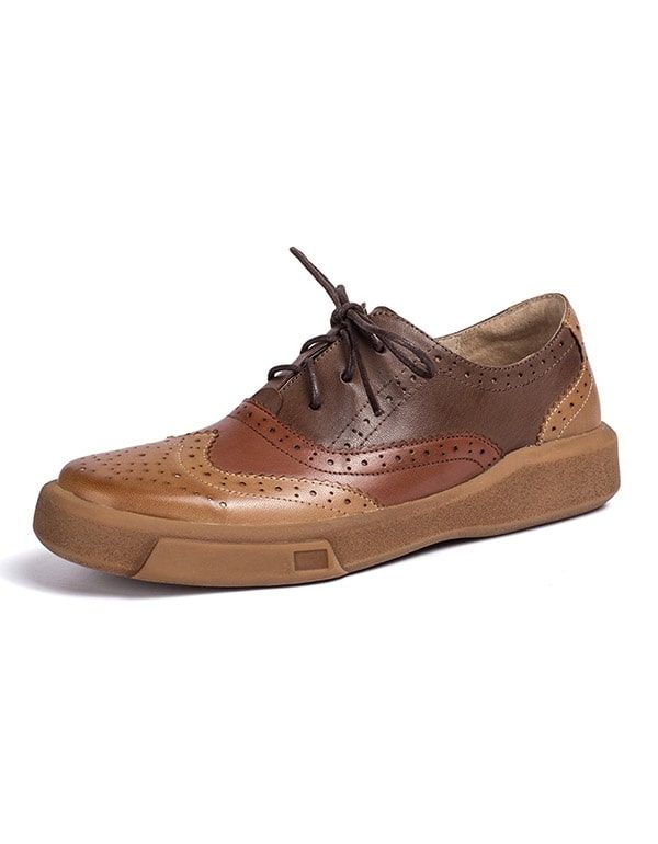 Britische Oxford-schuhe Aus Echtem Leder Brock Retro-leder