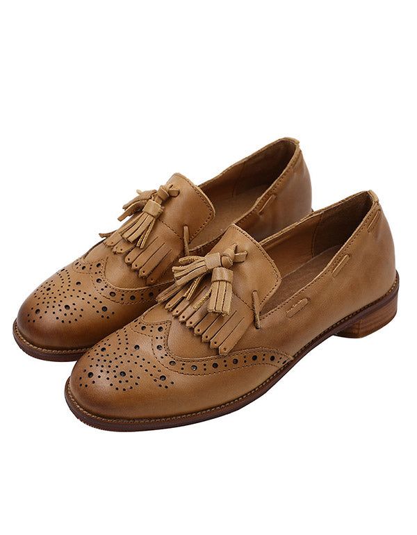 Britischer Stil Handgefertigte Leder-oxford-schuhe