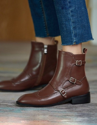 Brock Oxford-stiefel Für Damen Im Britischen Stil Mit Eckiger Zehenpartie