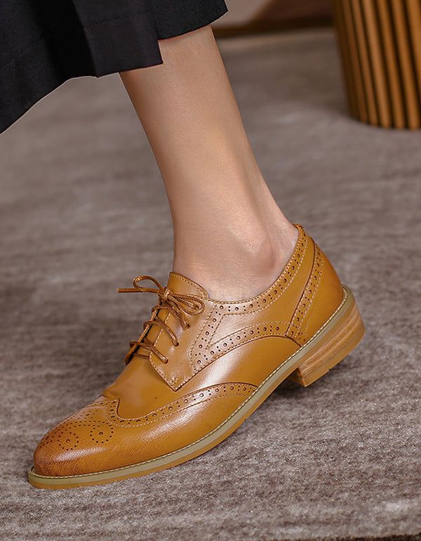 Handgefertigte Oxford-schuhe Aus Vintage-leder Im Britischen Stil