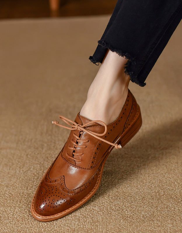 Oxford-schuhe Im Britischen Stil Aus 100 % Handgefertigtem Leder