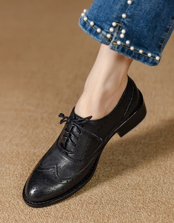 Oxford-schuhe Im Britischen Stil Aus 100 % Handgefertigtem Leder