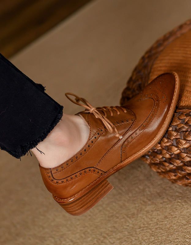 Oxford-schuhe Im Britischen Stil Aus 100 % Handgefertigtem Leder