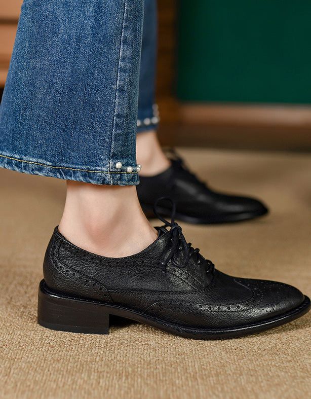 Oxford-schuhe Im Britischen Stil Aus 100 % Handgefertigtem Leder