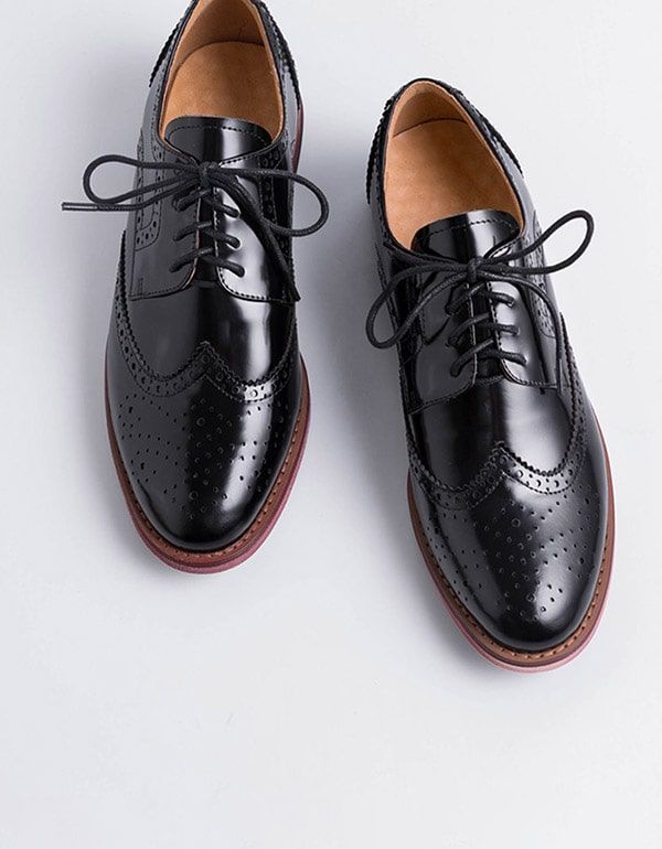 Vintage Brock Britische Oxford-damenschuhe