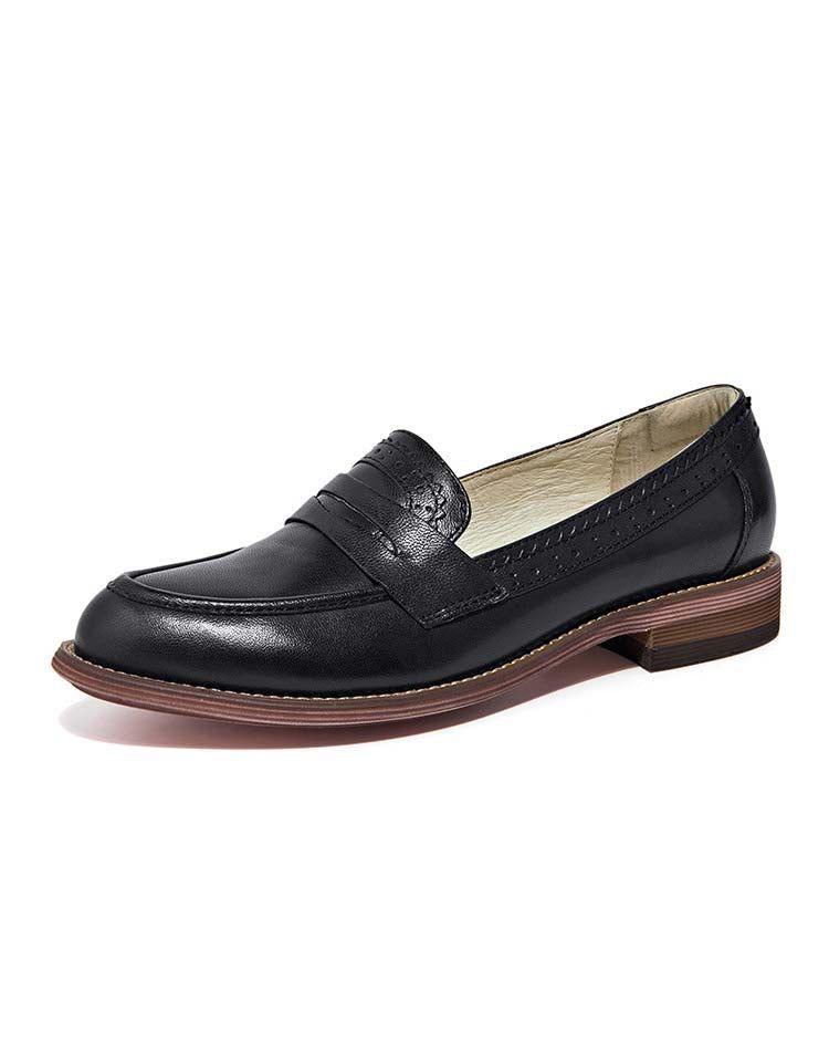 Vintage Oxfords Loafer Im Britischen Stil Für Damen