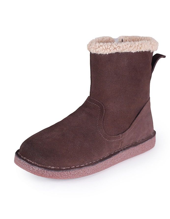 Bequeme Warme Wildlederstiefel Für Den Winter