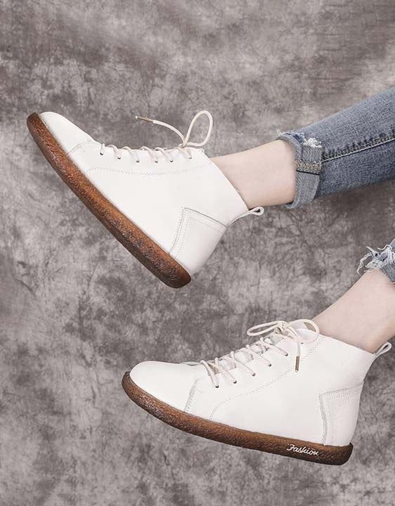 Damen-retro-sneaker Aus Weichem Leder Für Damen