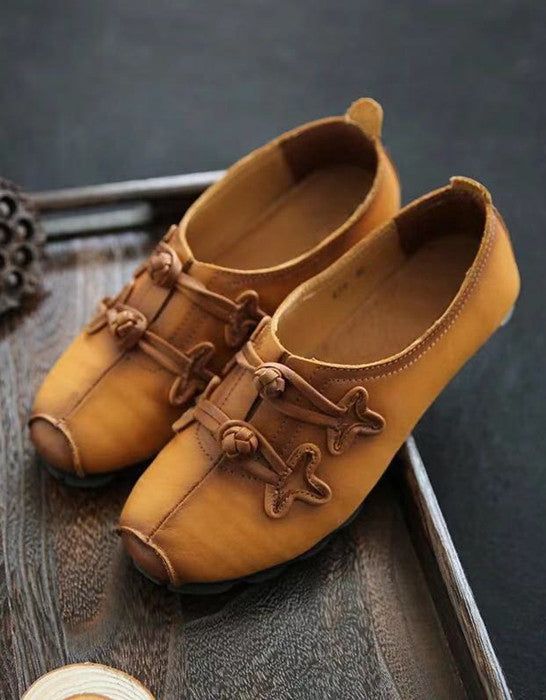 Flache Retro-schuhe Im Chinesischen Schnallenstil