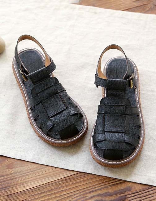 Handgefertigte Retro-sandalen Aus Leder