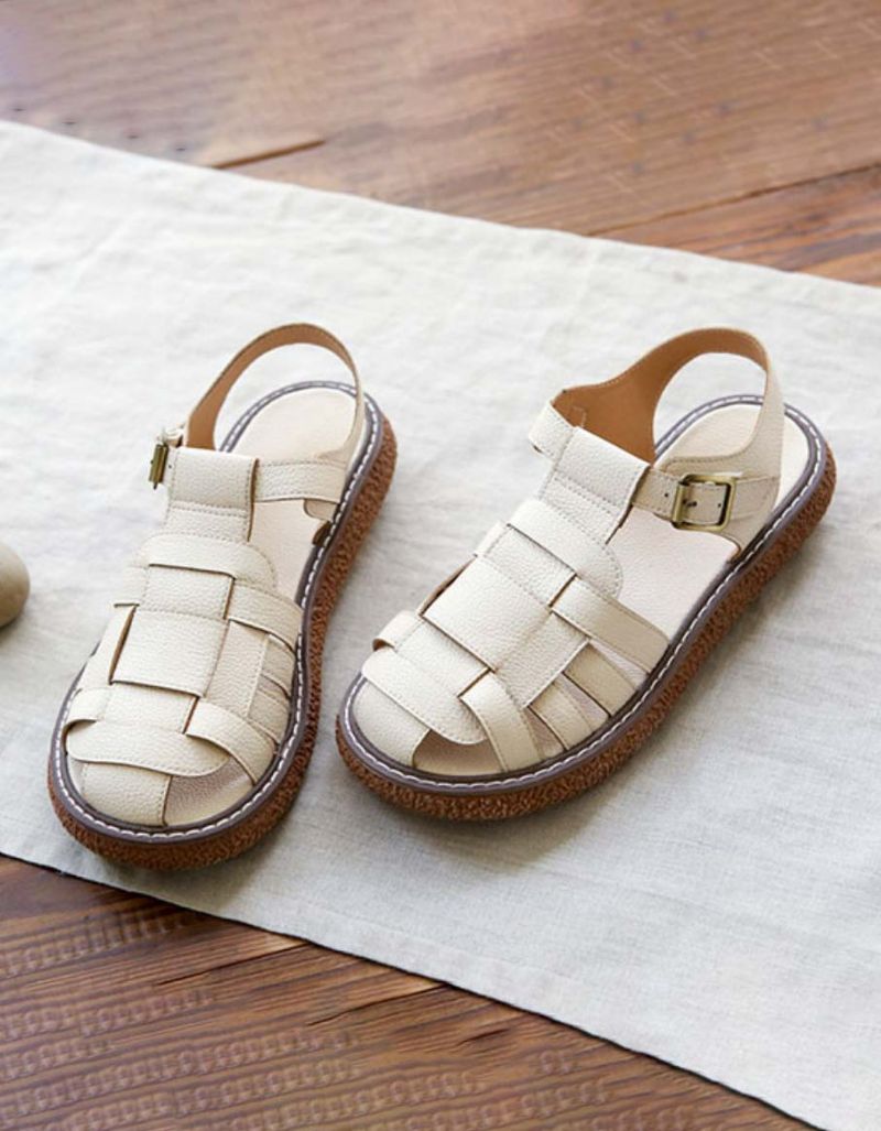 Handgefertigte Retro-sandalen Aus Leder