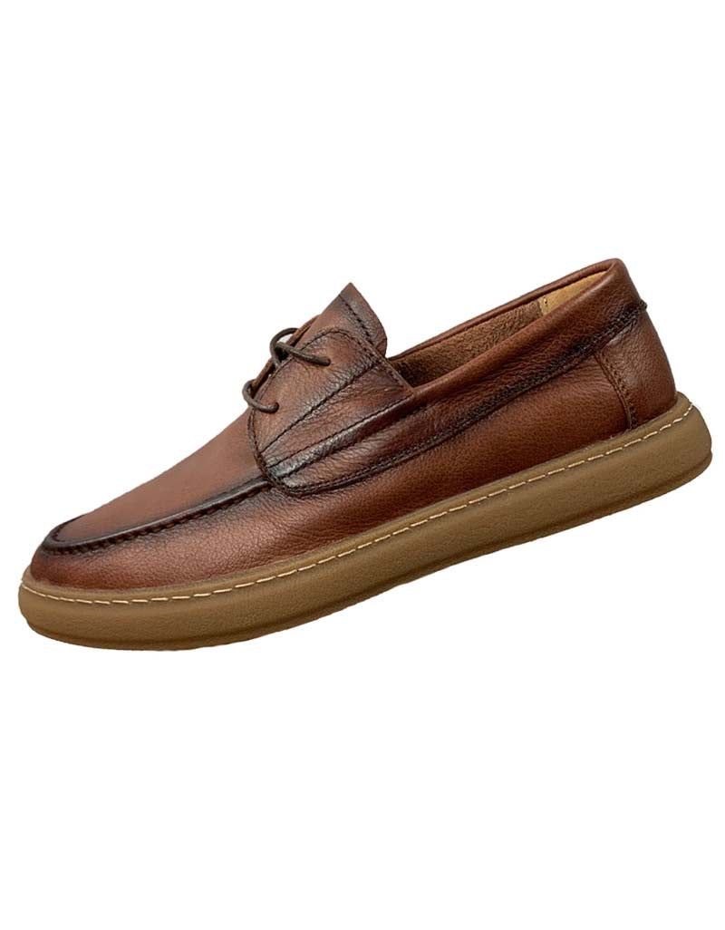 Handgefertigte Retro-schnürschuhe Aus Weichem Leder Für Herren