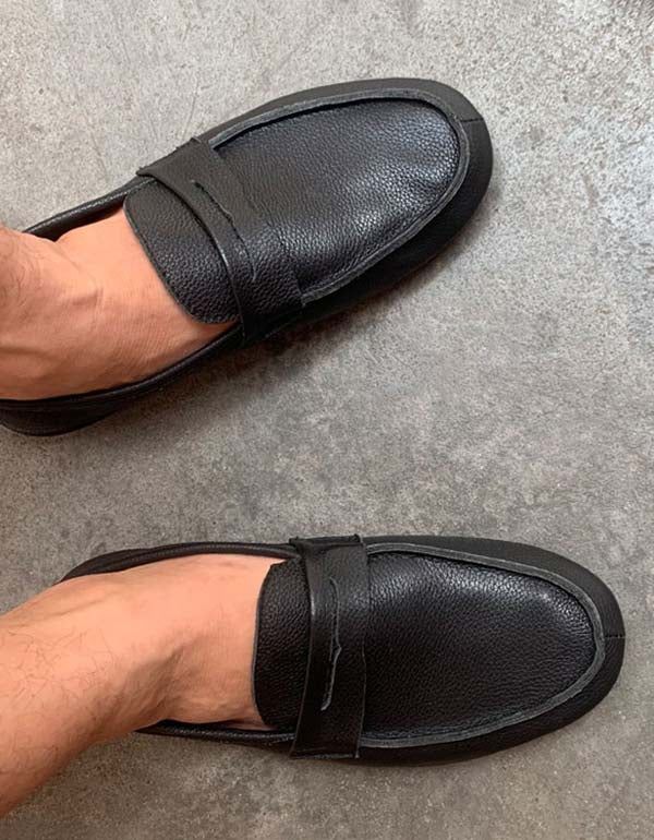 Handgefertigte Retro-slipper Aus Weichem Leder Für Herren