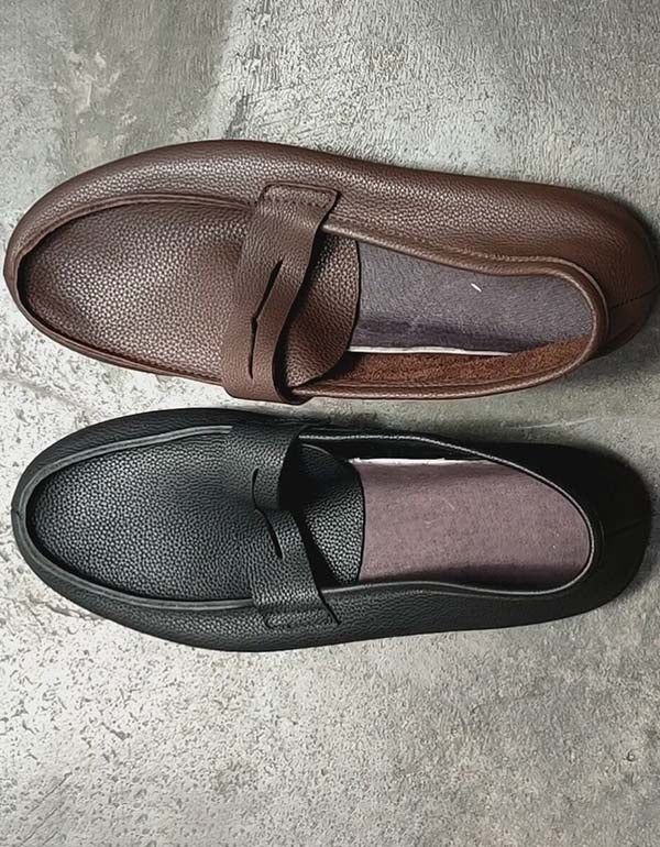 Handgefertigte Retro-slipper Aus Weichem Leder Für Herren