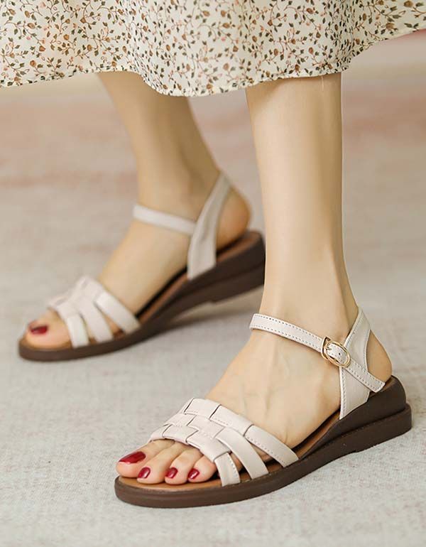 Handgemachte Vintage Gewebte Sandalen