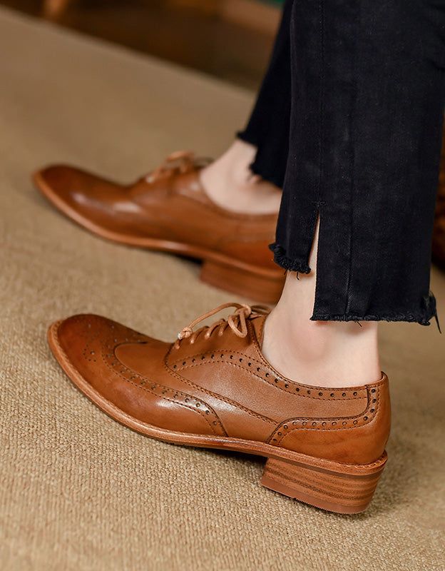 Oxford-schuhe Im Britischen Stil Aus 100 % Handgefertigtem Leder