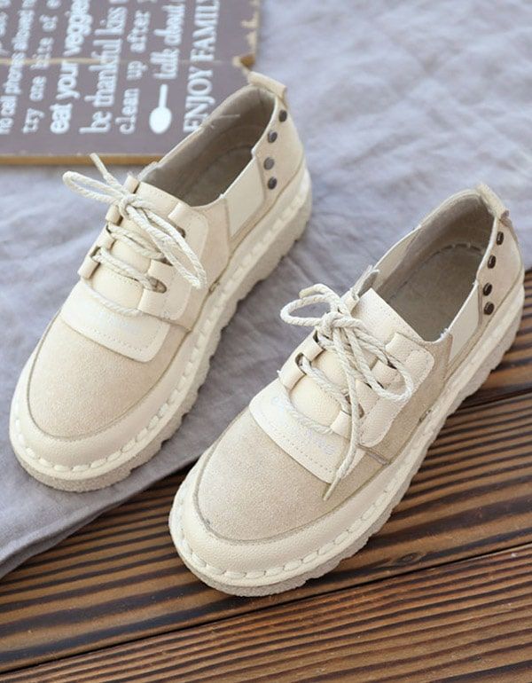 Spring Handmade Soft Flat Casual Sneakers