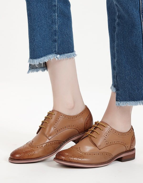 Brock Oxford-schuhe Im Klassischen Britischen Stil