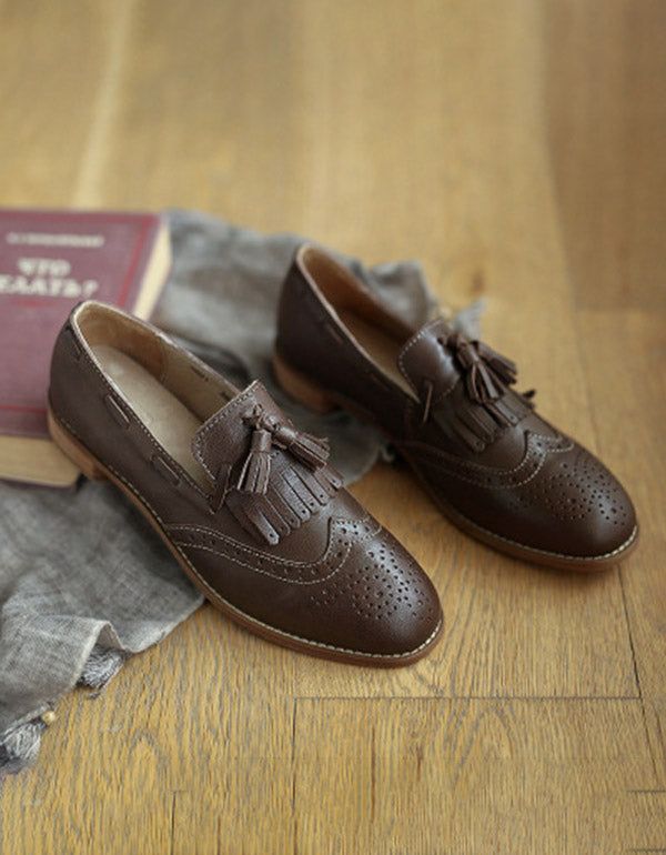 Mode-handgefertigte Leder-oxford-schuhe Im Britischen Stil