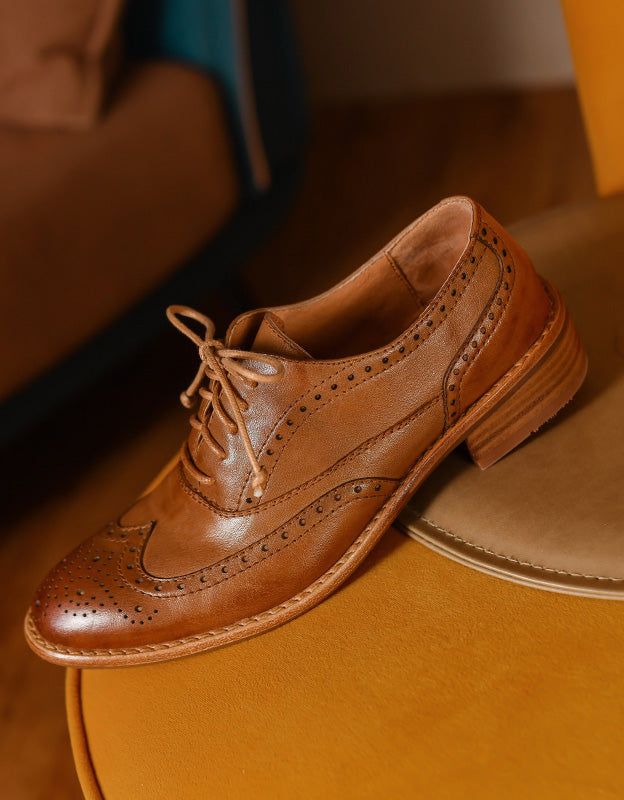 Oxford-schuhe Im Britischen Stil Aus 100 % Handgefertigtem Leder