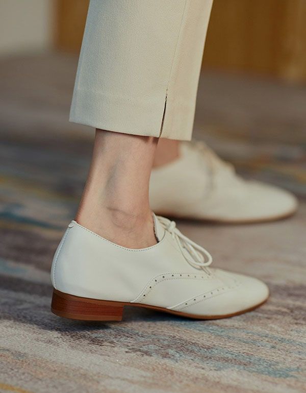 Oxford-schuhe Im Britischen Stil Aus Weichem Leder Für Damen