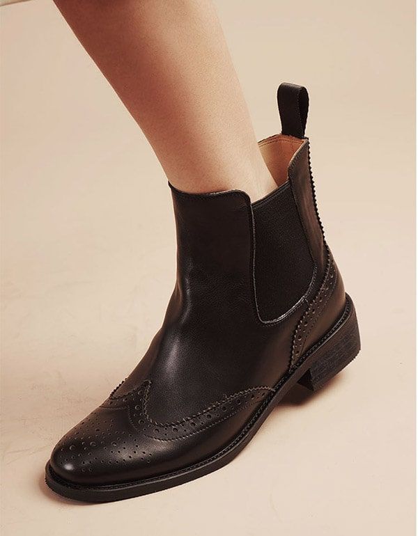 Vintage Oxford-stiefel Im Britischen Stil Für Damen